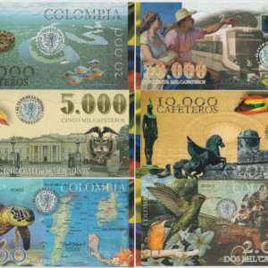 Колумбия Набор 6 банкнот 2013 год UNC