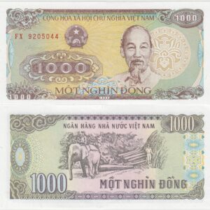 Вьетнам 1000 донг 1988 год UNC