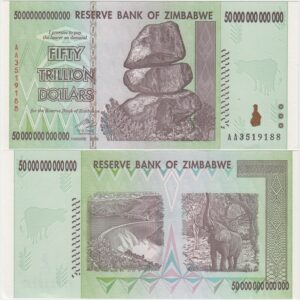 Зимбабве 50000000000000 долларов 2008 год UNC