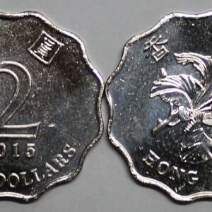 Гонконг 2 долларов 2015 год UNC