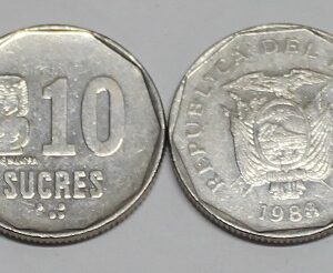 Эквадор 10 сукре 1991 год XF