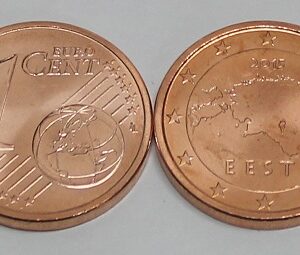 Эстония 1 евроцент 2015 год UNC