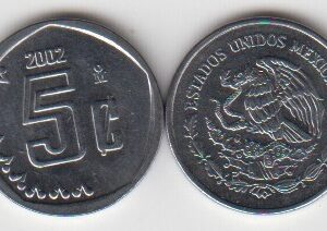 Мексика 5 сентаво 2002 год UNC