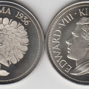 Мьянма (Бирма) 1 крона "Эдуард VIII" 1936 год UNC