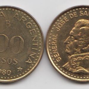 Аргентина 100 песо 1980 год UNC