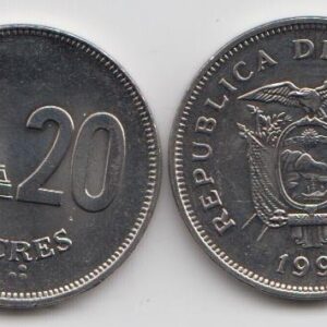 Эквадор 20 сукре 1991 год UNC