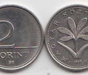 Венгрия 2 форинта 1998 год UNC