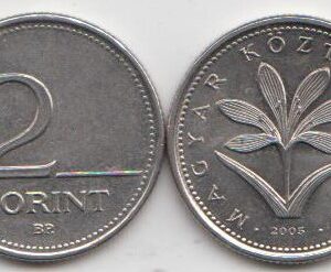 Венгрия 2 форинта 2005 год UNC