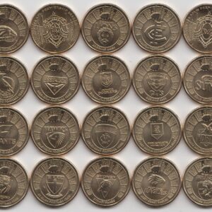 Австралия Набор 20 монет 1 доллар "Австралийская футбольная лига" 2024 год UNC